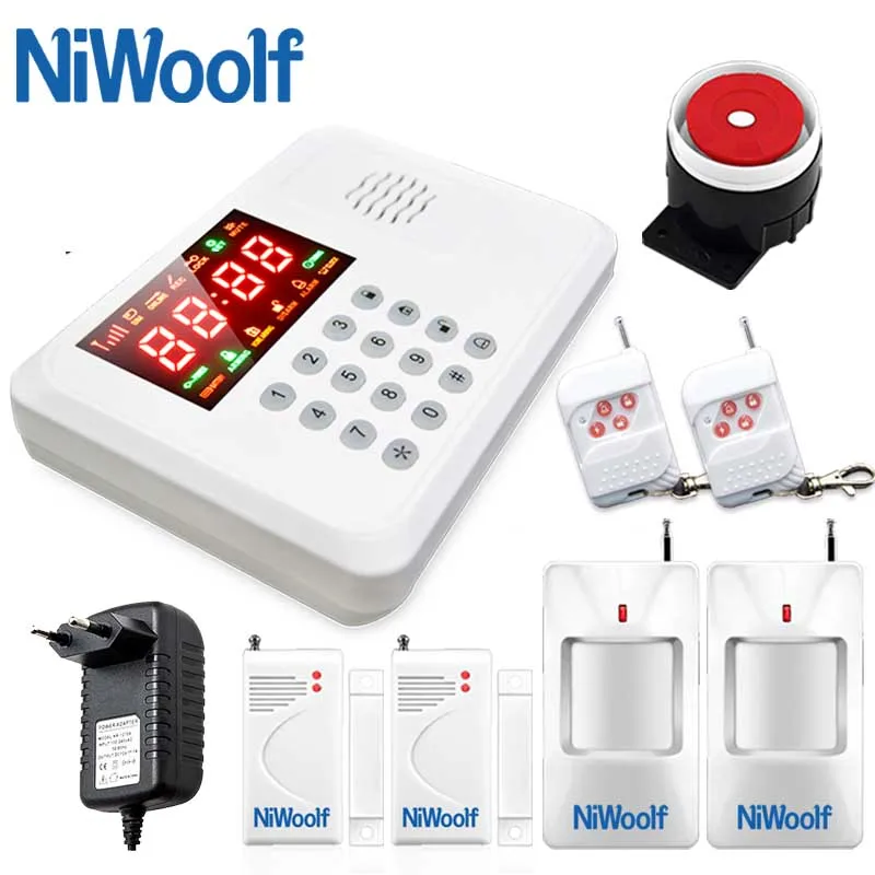 Wireless GSM Alarm System Fashion design 433MHz Support English Russian