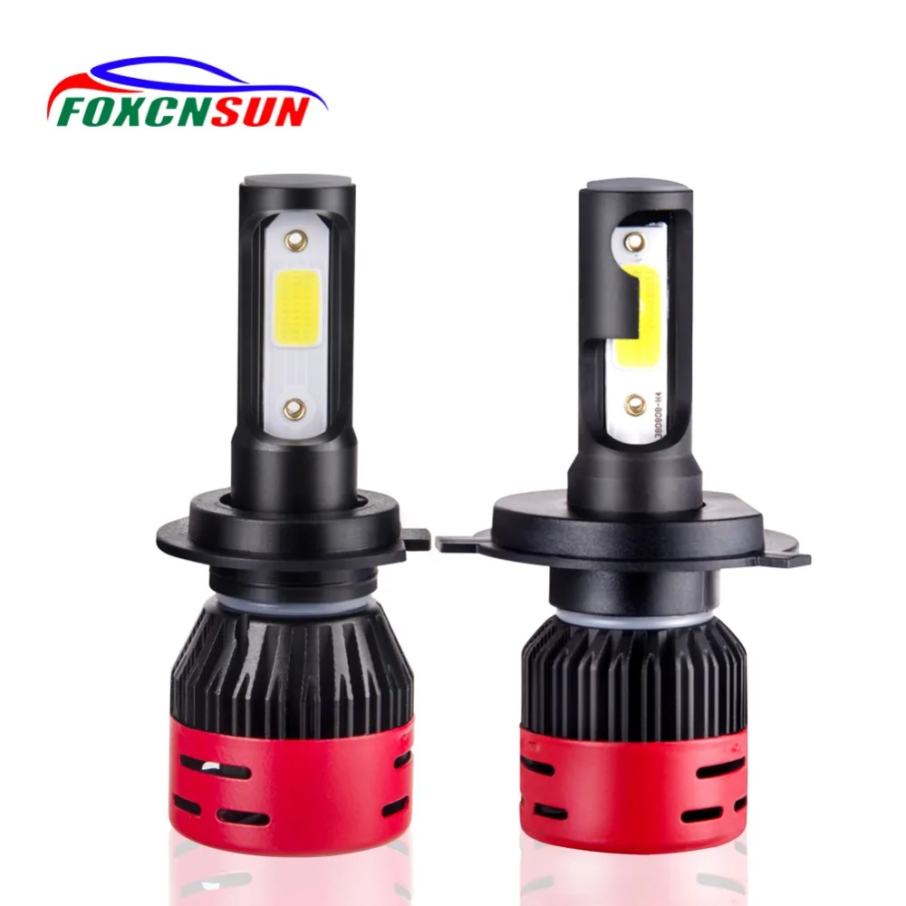 

FOXCNSUN Car Headlight H4 Hi/Lo Beam LED H7 H1 H3 H8 H9 H11 9005 9006 HB3 HB4 72W 8000lm 6500K 4300k Auto Headlamp MINI COB CHIP