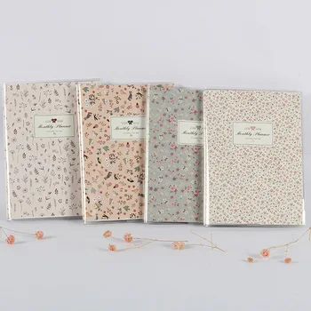 

Cute Flowers Monthly Planner Free Notes Notepad Color Papers Notebook Schedule Book Office & School Supplies Stationery Store