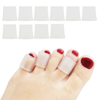 

10Pcs Foot Corns Blisters Remover Gel Tube Bandage Little Finger & Toe Protectors Foot Pain Relief Guard Foot Massage D04601