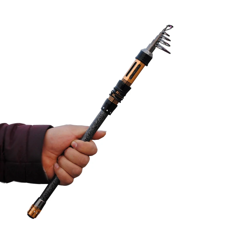 

New High Grade Portable Telescopic 99% Carbon Short Sea Fishing Rods Fiber 1.8-3.6M Spinning Fishing Tackle Fish Hand Ocean Rods