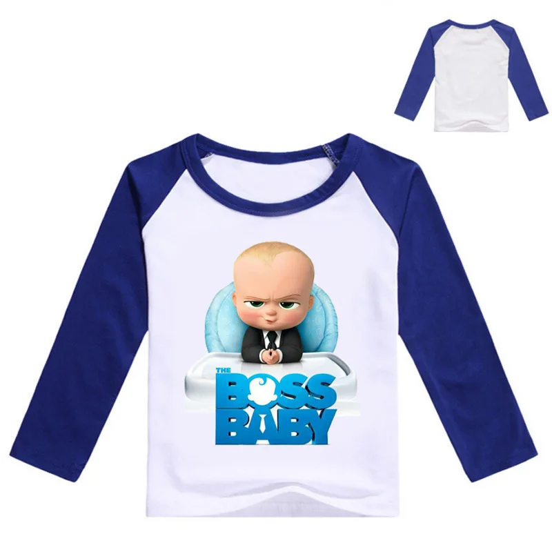 BOSS BABY/детская одежда Топ для девочек и мальчиков короткие футболки для подростков, повседневные рубашки для малышей, костюм детская одежда, футболка, топы