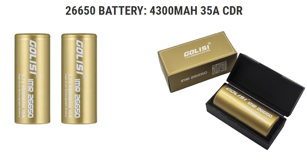 26650 BATTERY 4300MAH 35A CDR