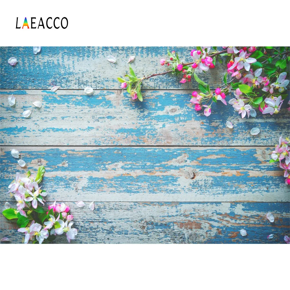 

Laeacco Spring Flower Wooden Board Wall Baby Portrait Scene Photographic Background Photography Backdrop Vinyl For Photo Studio