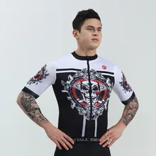 2019 summer short sleeve jersey ciclismo BOESTALK men personality ghost classic Black white cycling clothing bike sports maillot