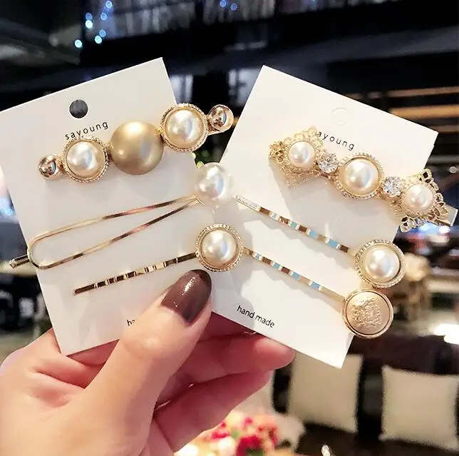 

3Pcs/Set 2019 Newest Pearl Hair Clips Swallow Gird Women Hairpins Barrette Bobby Pins Hairgrip Hair Clip For Girls Accessories