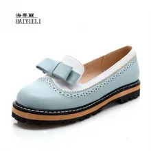 Восстановление древних способов Женская обувь в Новинка весны и летом Пастырское ветер низком ходу обувь с бантом Повседневная обувь