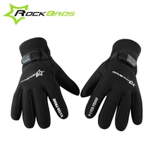 2017 RockBros Cycling font b Glove b font Men Winter Thicken Fleece Thermal Sports MTB Road