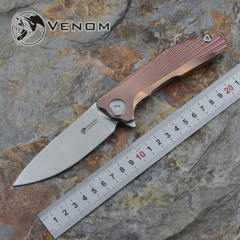 Титановый нож Kevin John VENOM new concept S35vn складной керамический шариковый подшипник