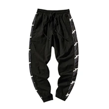 Мужские брюки полной длины с полосками по бокам, мужские брюки для бега, спортивная одежда для фитнеса, штаны для спортзала, мужские винтажные штаны