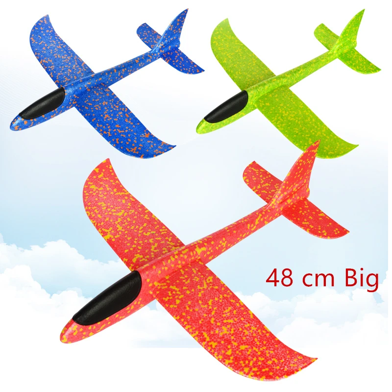 

48cm Big Hand Launch Throwing Glider Aircraft Inertial Foam EPP Airplane Toy Children Plane Model Foam Plane Outdoor Fun Toys