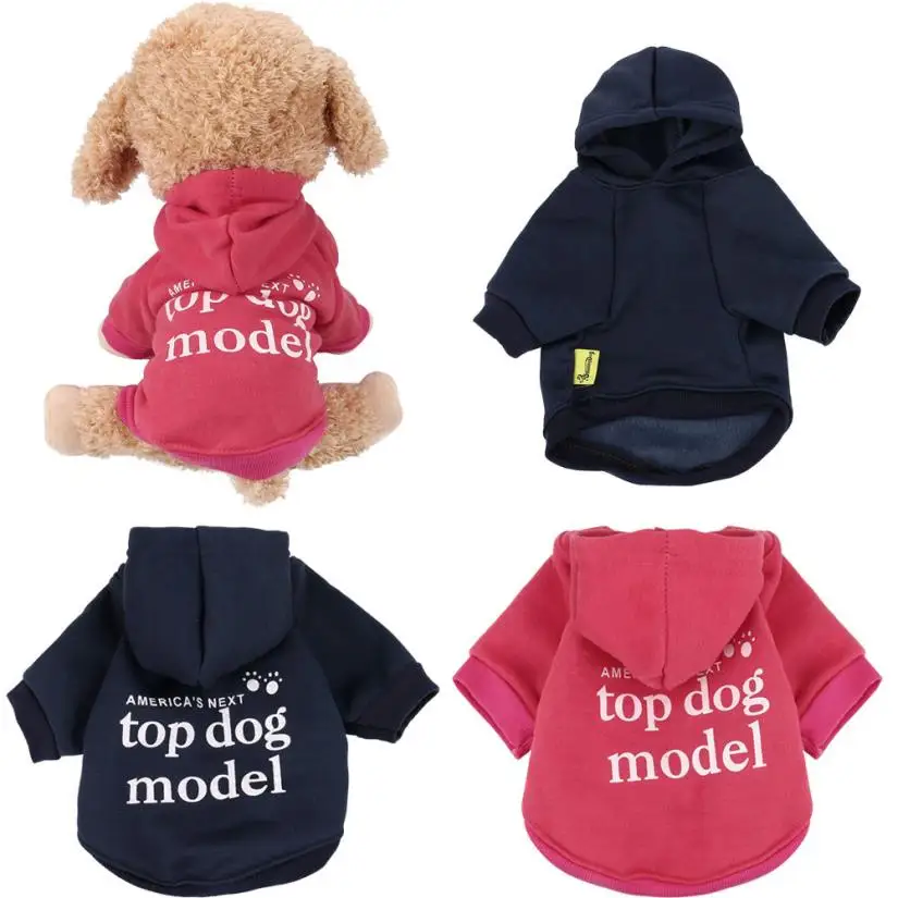 Top Dog Model Dog Hoodies Padded Coats Pet Dog Clothes For Small Dogs