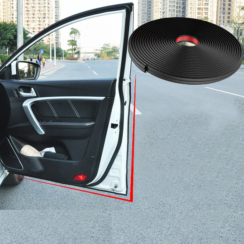 5M Car Door Seal Strip B Type Waterproof Noise Weatherstrip Trim Sound Insulation auto rubber seal Strips