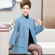 Осеннее пальто для женщин среднего и пожилого возраста и большие размеры PQ1067