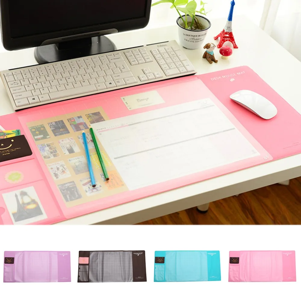 

Fashion Multi-function PVC Waterproof Anti-Slip Mouse Pad Large Size Desk Computer Laptop Mice Pad Protector Mat 4-Color
