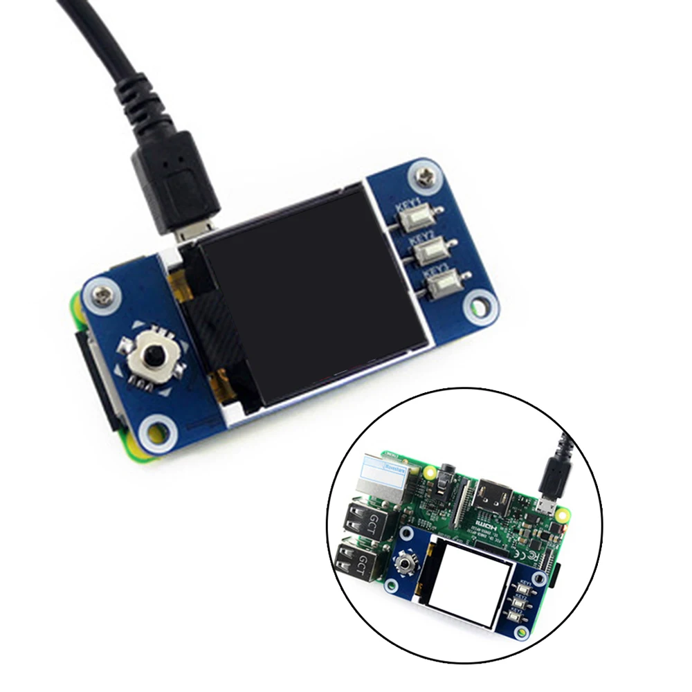 1.44inch 128x128 Pixels LCD Display HAT For Raspberry Pi 2B/3B/Zero