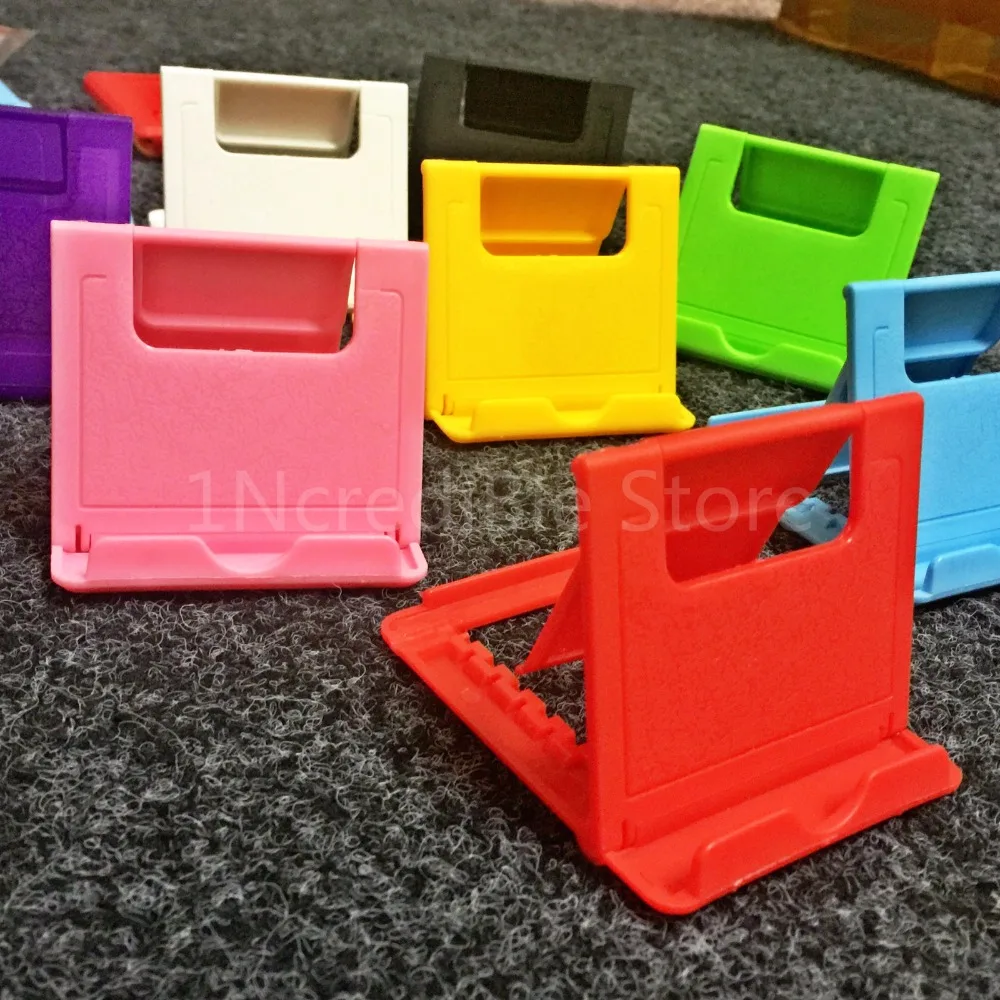 

Universal Folding Table cell phone support Plastic holder desktop stand for iphone Smartphone Tablet phone holder car For Huawei
