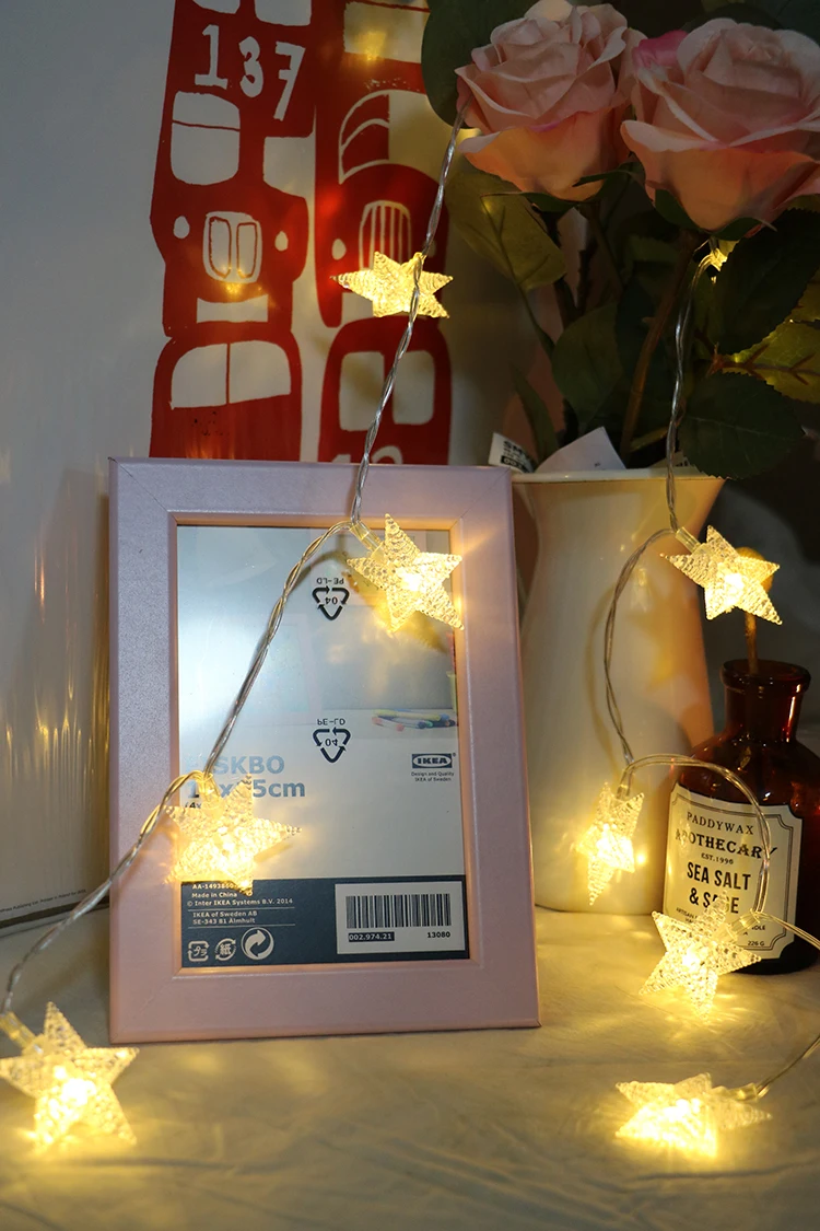 Chiclits 20 LED Warm White Light String Decorative Lights Full of Stars Outdoor Decoration Girls Kids Room Bedroom   (4)