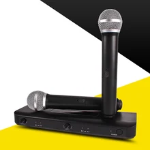 FooHee – Microphone sans fil, 1 conduit 2 microphones, karaoké, haut-parleur d'ordinateur, KTV avec transmetteur, haute fidélité, prise 6.35, JY306