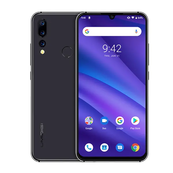 Space Grey Универсальная версия UMIDIGI A5 PRO Android 9,0, четыре ядра, 6,3 'FHD+ капля воды, 16 МП, тройная камера, 4150 мА/ч, 4 Гб ram, 4G, мобильный смартфон - Цвет: Space Grey