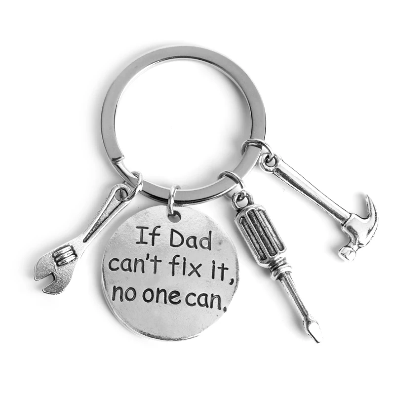 

MQCHUN If Dad Can't Fix It No One Can Hand Tools Keychain,Daddy Keyring,Gift for Dad,Dad Gift,Fathers Day,Father Key Chain Ring