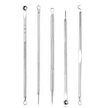 5 шт. Pro Макияж Инструменты Набор для удаления черных точек угри, воспаление сальных желез удаления Вышивка крестом иглы прыщ удаление акне очиститель пор глубокое очищение