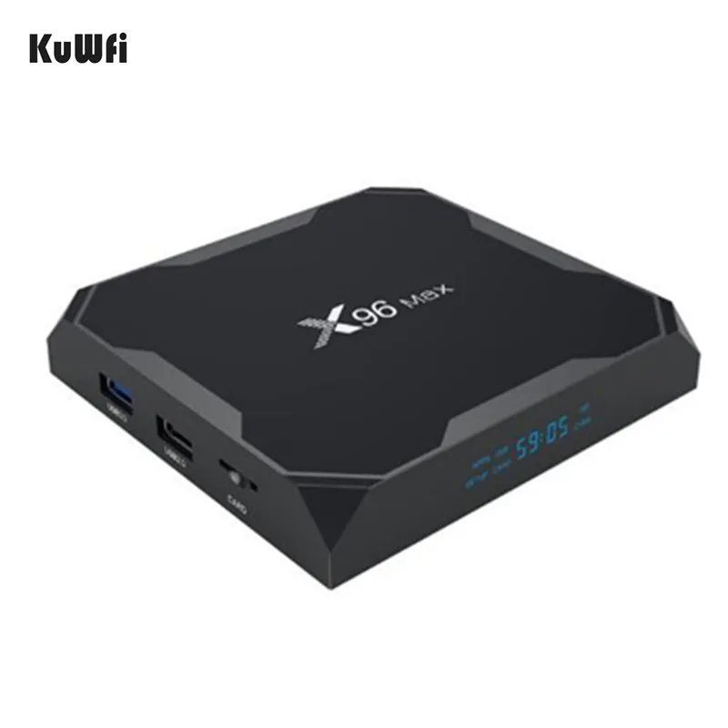 KuWfi Smart tv BOX Android 8 1 Amlogic S905X2 LPDDR4 четырехъядерный процессор 4 ГБ 32 64 Гб 2 г и 5 ГГц Wifi BT