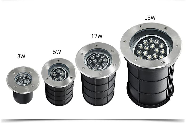 Водонепроницаемые светодиодные Подземные Светильники 3 Вт 5 Вт 7 Вт 9 Вт 12 Вт 15 Вт 18 Вт 24 Вт 30 Вт 36 Вт IP67 утопленные на открытом воздухе точечные AC85-265V