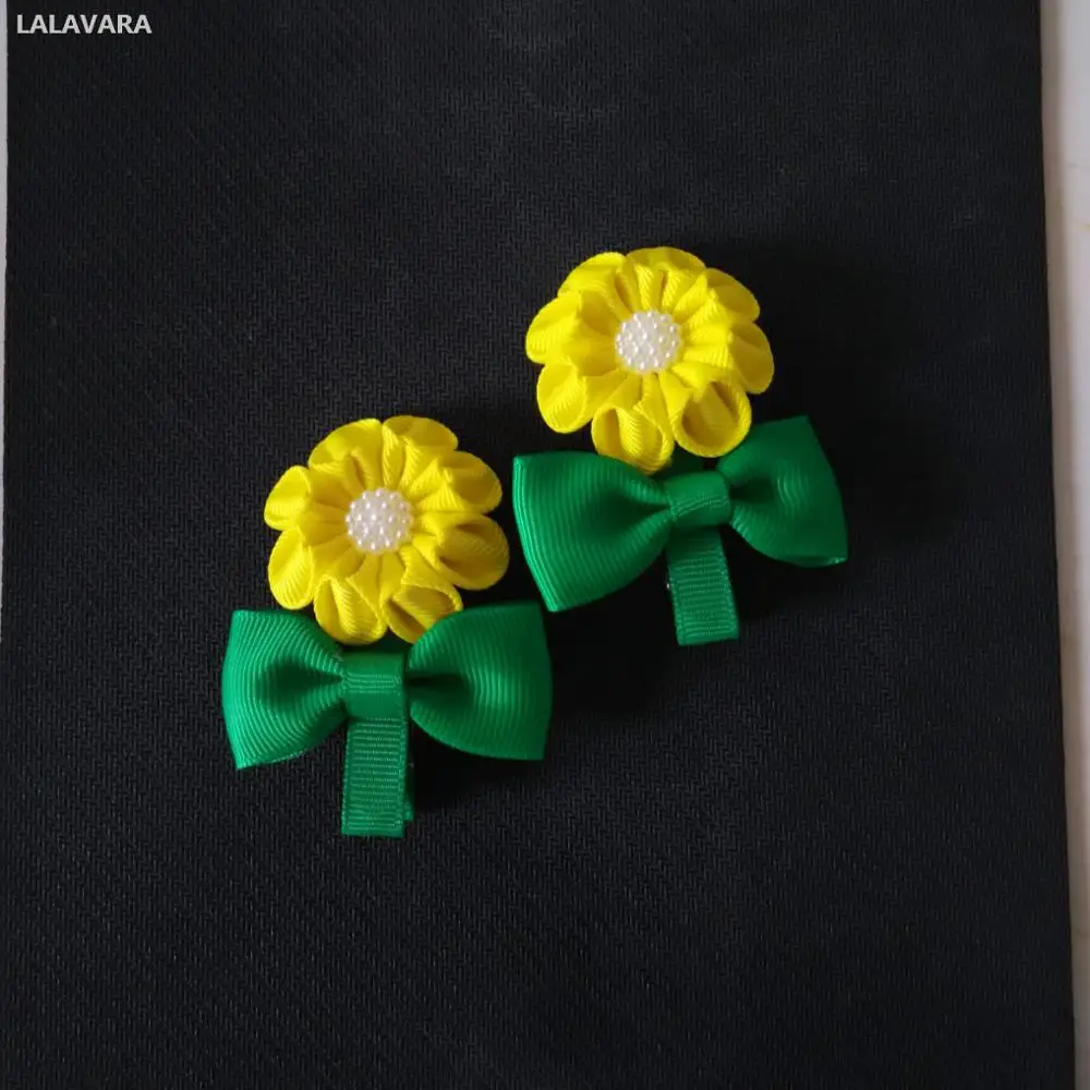 

LALAVARA 17 colors available chidlren girls sunflower hair clips