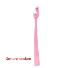 Творческий смешная шариковая ручка выразительный палец мультфильм шариковая авторучка для письма рука гибкие канцелярские случайный цвет#3