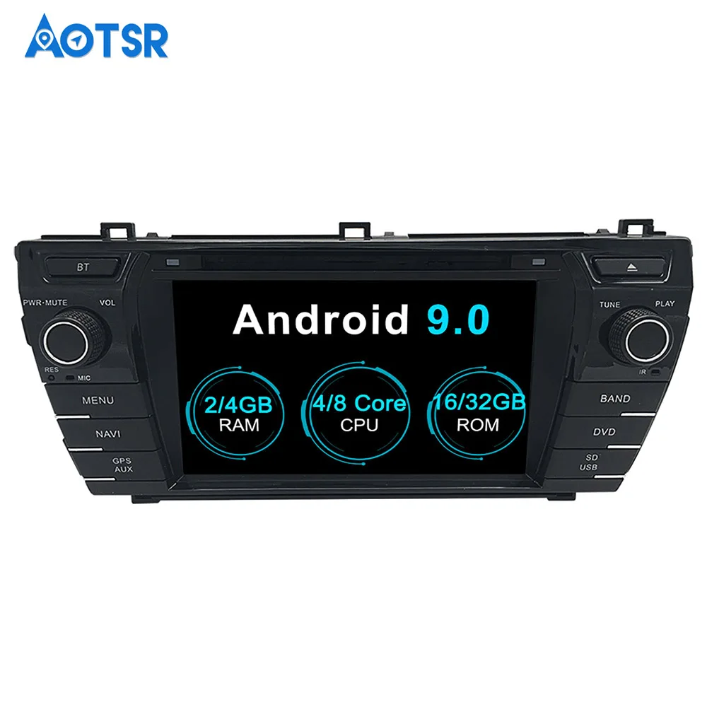 Aotsr Android 9 0 GPS навигация автомобильный DVD плеер для Toyota Corolla 2014 2015 2016 мультимедиа
