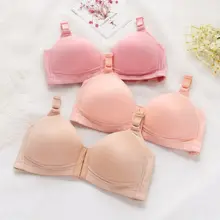 Без стальных колец бюстгальтер спортивный бюстгальтер Топ спортивный бюстгальтер хлопок сексуальный спортивный фитнес для женщин передняя Пряжка Нижнее белье для дома вентиляция