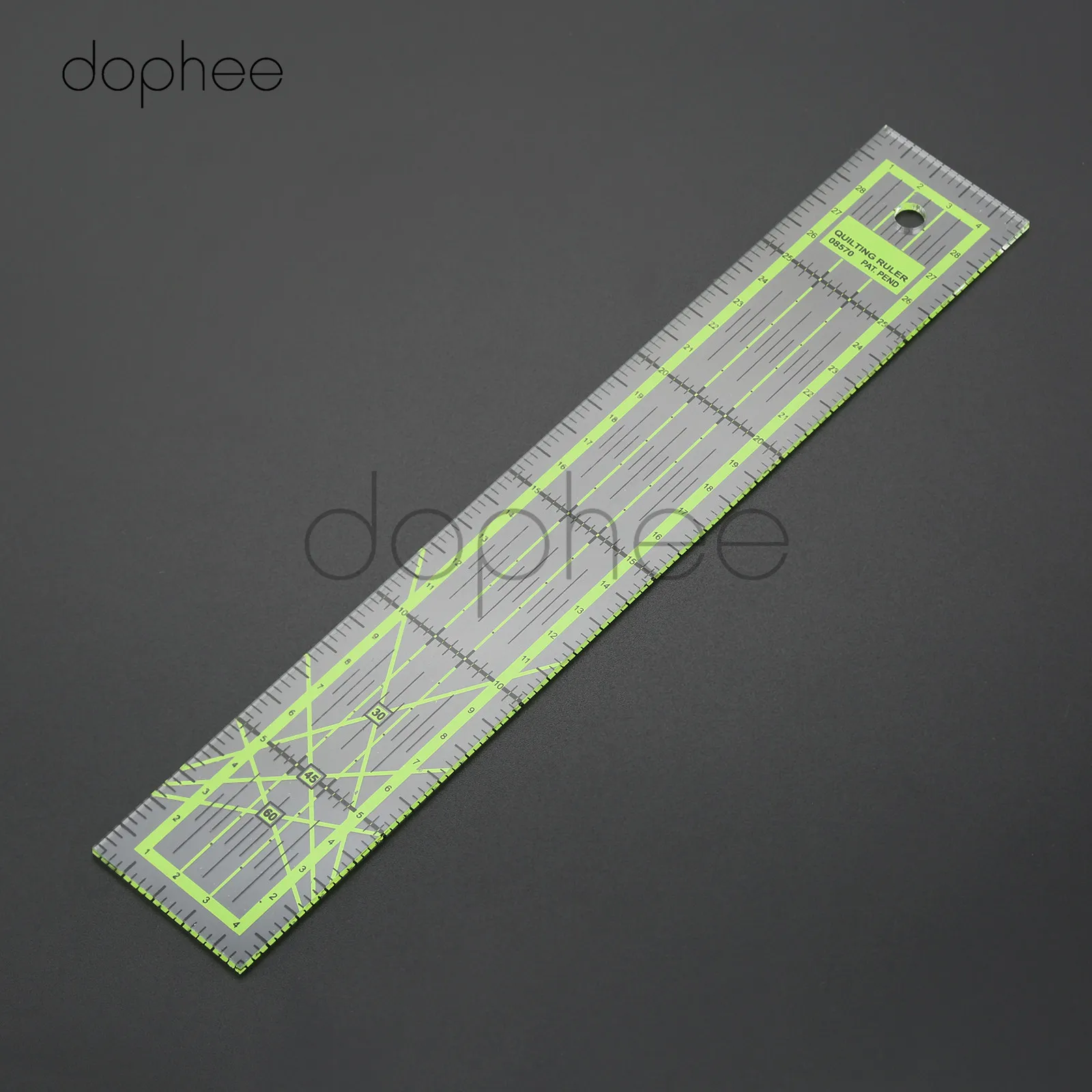 dophee 1pcs 5*30cm Patchwork Ruler Aligned Quilting Ruler Grid Cutting Craft Scale Rule Tailor Handmade Cloth Tools