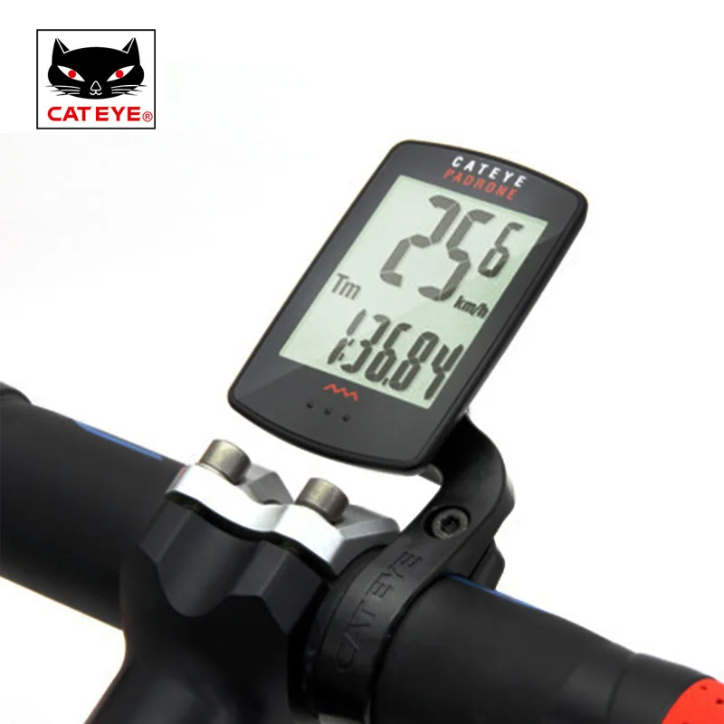 Bicicleta ordenador inalámbrico pantalla grande ciclismo velocímetro con retroiluminación Sensor de velocidad frontal incluye CATEYE Padrone Plus|Sistemas de navegación para bicicleta| -