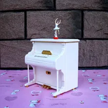 2027 Vertical Piano Music Box Ballet Rotating Girl The Music Box Bring Jewelry Accept Box