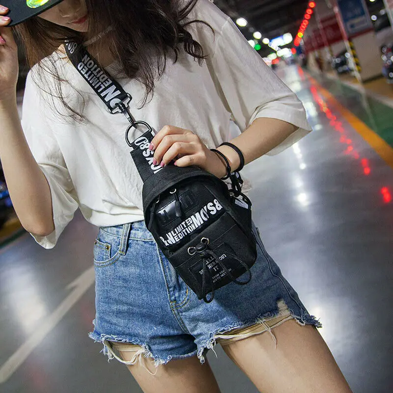 

Fashion Waterproof Sports Hiking Running Letter Print Chest Bag Shoulder Bag Money For Women
