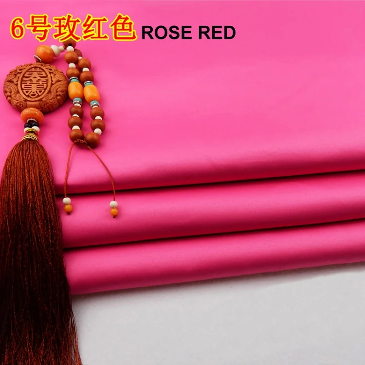 Подкладка из полиэстера скучно атласной ткани 150 см Ширина для костюм модное пальто платье - Цвет: ROSE RED