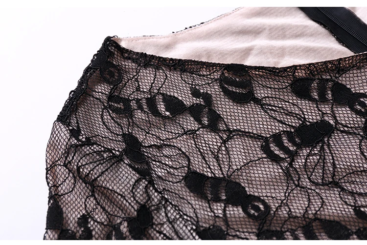 309 Women Dress Elegant Vintage Patchwork Lace Dresses 2018 High Quality Tassel Feathers Slim Women Dresses Evening Party 9