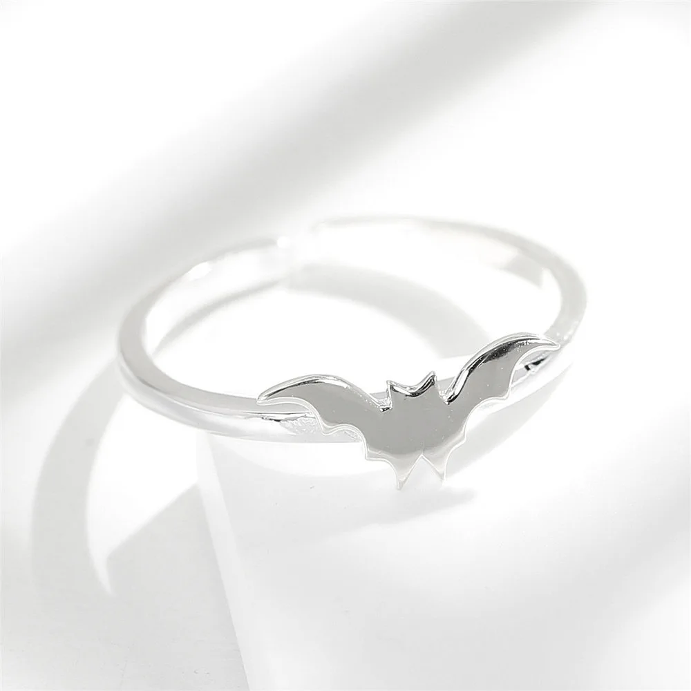 bat Rings 100% Sterling 925 silver Jewelry Vintage Adjustable rings for unisex gift