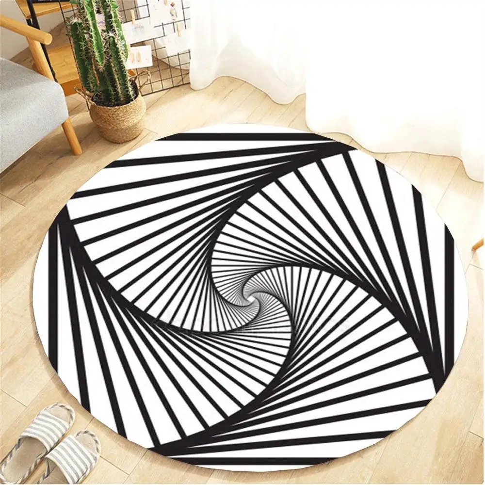 Современные мягкие Геометрические линии Фланелевые Гостиная Противоскользящий коврик Детская комната ковер 60x60 см домашний декоративный ковер для спальни#4B02