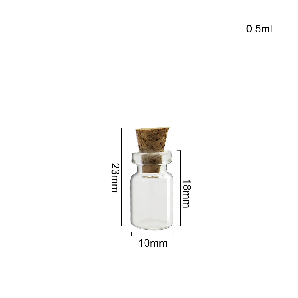 100 x Clear 0,5 мл 0,8 мл 1 мл Стекло флаконы с пробками 1cc стеклянный пузырек пробника мини желая Стекло контейнер, используемый для подарка