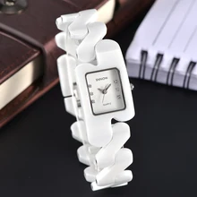 2017 CASIMA Luxury brand Women watches fashion casual elegant rectangle ceramic White quartz wrist watch Women Waterproof 100m