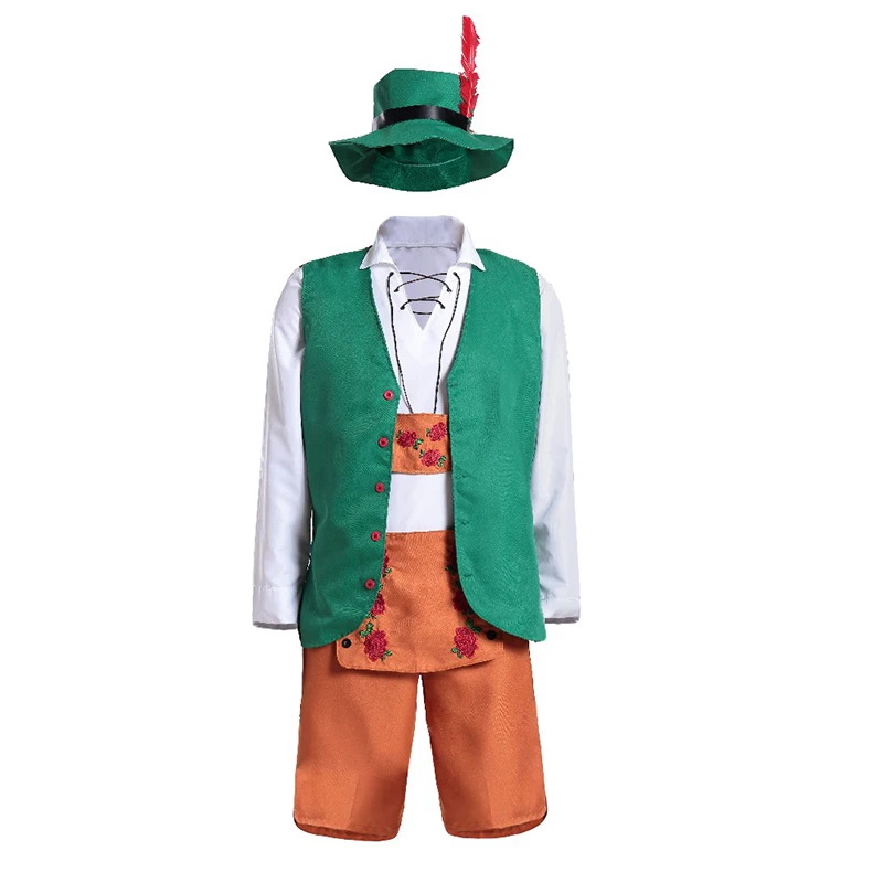 Men Oktoberfest Deguisement Disfraces Germany Beer Carnaval Dirndl Fancy Dress Short Sleeve Women Apron Maid Beer Girl Costume (1)