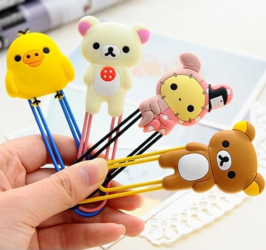 Бумага для рукоделия Pengiriman бесплатно Rilakkuma Kawaii Seri kclip Закладка,/Memo kclip, Скрепка, Hadiah Kebaruan, Eceran K6402