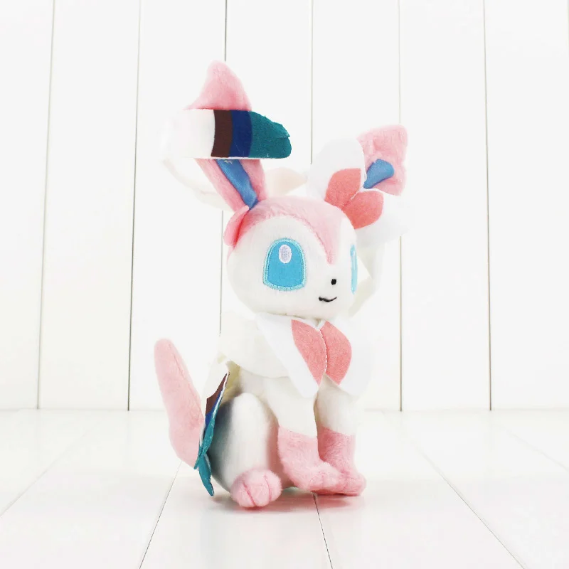 

23cm Sylveon cute beautiful plush doll toy Eevee family member Hot Japanese Anime Action Figure Doll Toy soft stuffed doll toy