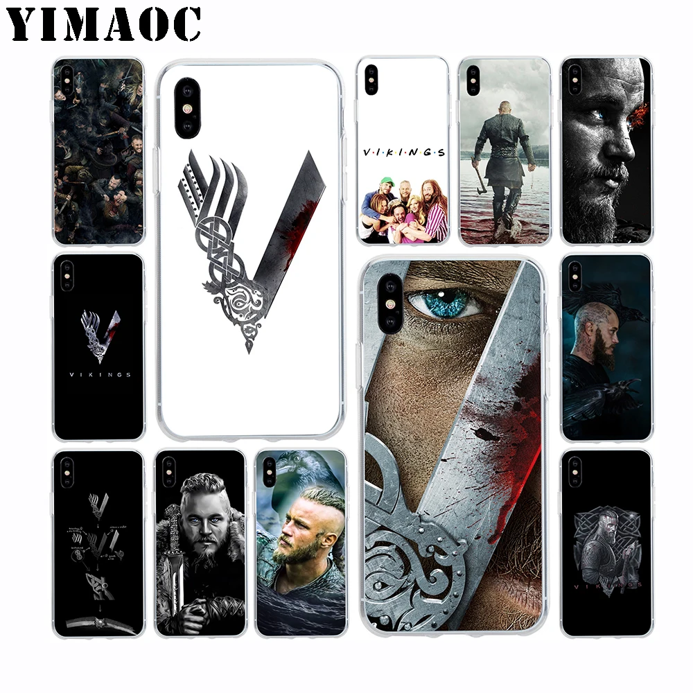 YIMAOC Vikings Tv Shows Soft Silicone Case for Apple Iphone 11 Pro Xr Xs Max X 10 8 Plus 7 6S 6 SE 5S 5 7Plus 8Plus |