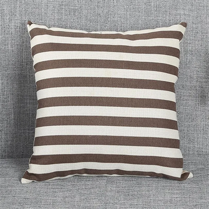 Stripe Print Sofa Bed Home Decoration Festival Pillow Case Cushion Cover3