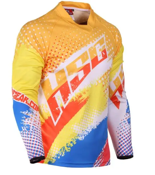 Гоночная езда moto Jersey moto cross GP Bike MTB DH MX Jersey spexcel велосипедная майка для спуска на гору быстросохнущая гладкая - Цвет: Send by picture 2