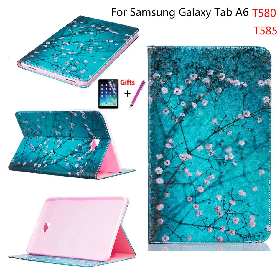 Для samsung Galaxy Tab A A6 10,1 2016 T580 T585 T580N случае принципиально Подставка для планшета с модным принтом чехол для Galaxy Tab a6 10,1 + подарки