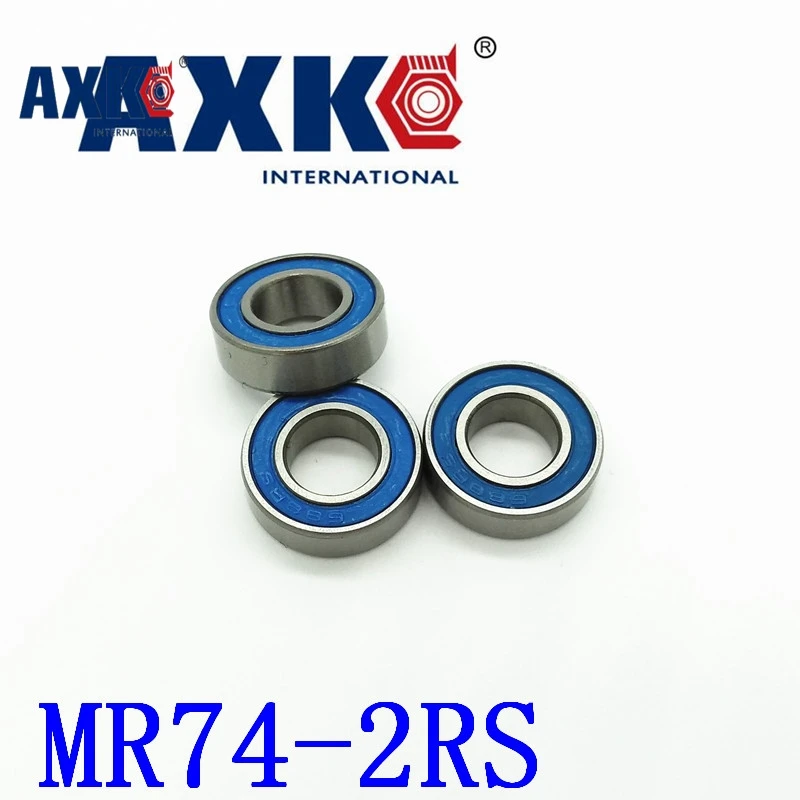 10 шт. Mr74 2rs Abec 5 4*7*2 мм миниатюрные шариковые подшипники Mr74rs L740 синий